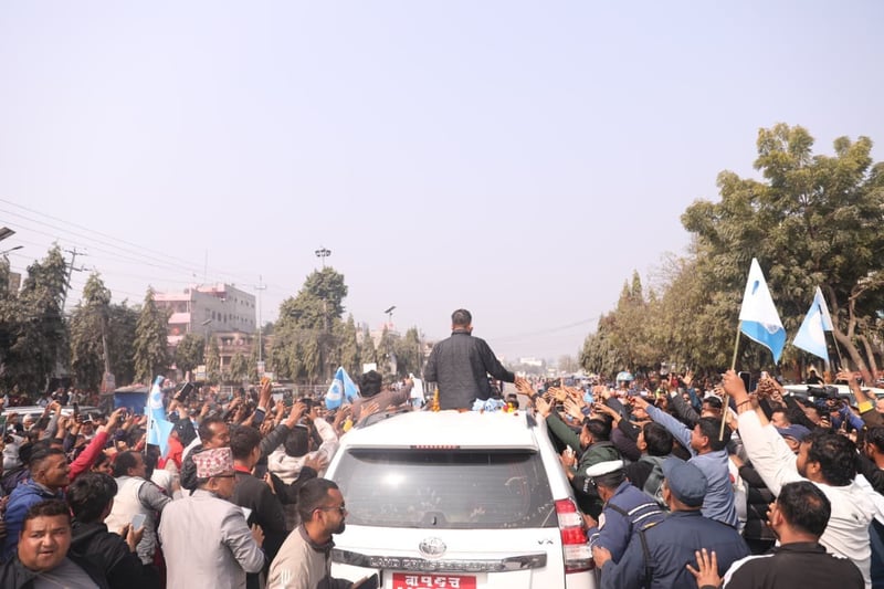 बारा र पर्साको चुनावी अभियानमा बालेन शाह