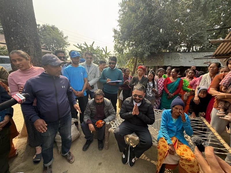 Rastriya Swatantra Party's PM Candidate Balen Shah Meets Jhapa Squatter Community Ahead of Elections