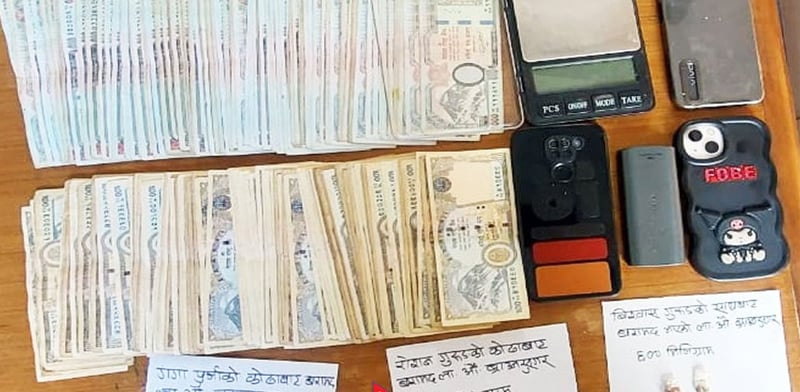 Three Arrested in Pokhara with Large Quantity of Brown Sugar, Cash Seized