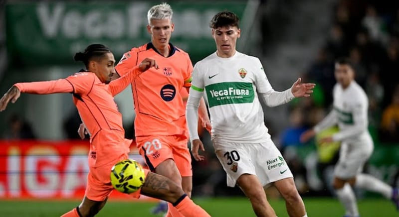 Barcelona Secures Dominant 3-1 Victory Over Elche in La Liga Clash