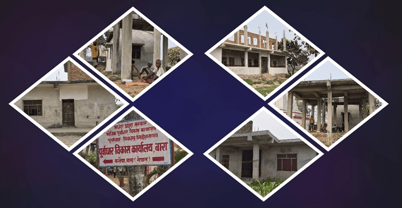 Half-Dozen Community Buildings Funded by Madhesh Province Government Left Incomplete in Bara