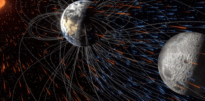 पृथ्वीको वायुमण्डलबाट चन्द्रमाले लिइरहेको अणु