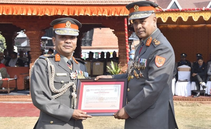 Nepal Armed Police Force DIG Suresh Kumar Shrestha Honored with IG APF Commendation Award