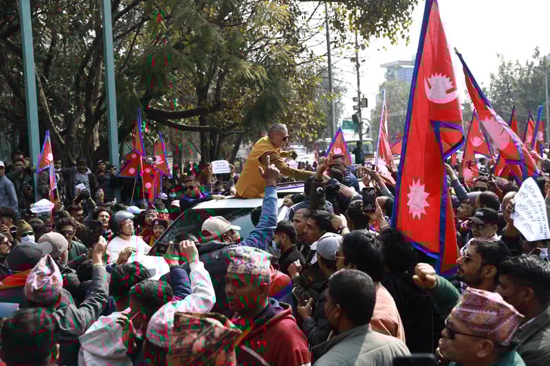 Protest Near Kathmandu Airport Causes Major Traffic Disruption