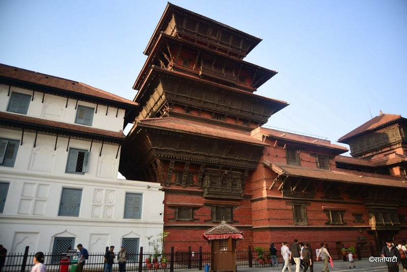Sacred Water and Offerings from Sankhu's Madhav Narayan Brought to Hanumandhoka Durbar