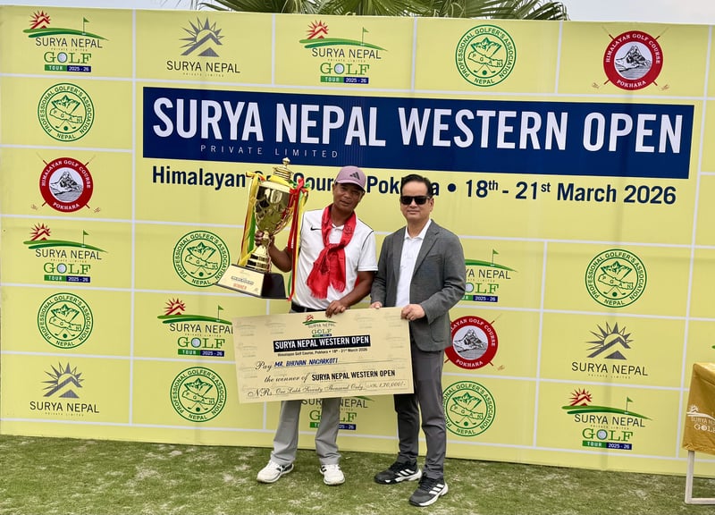 Bhuwan Nagarkoti Clinches 26th Surya Nepal Western Open Title, Securing Hat-Trick Victory