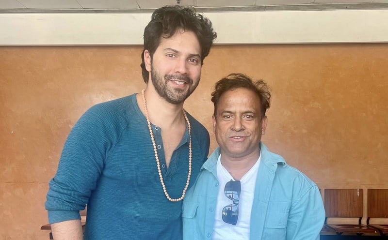 Nepali Comedian Jitu Nepal Meets Bollywood Star Varun Dhawan in Mumbai