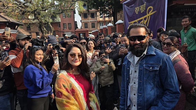 Filming Begins for Nepali Movie 'Kasturi' Starring Nikhil Upreti and Barsha Siwakoti