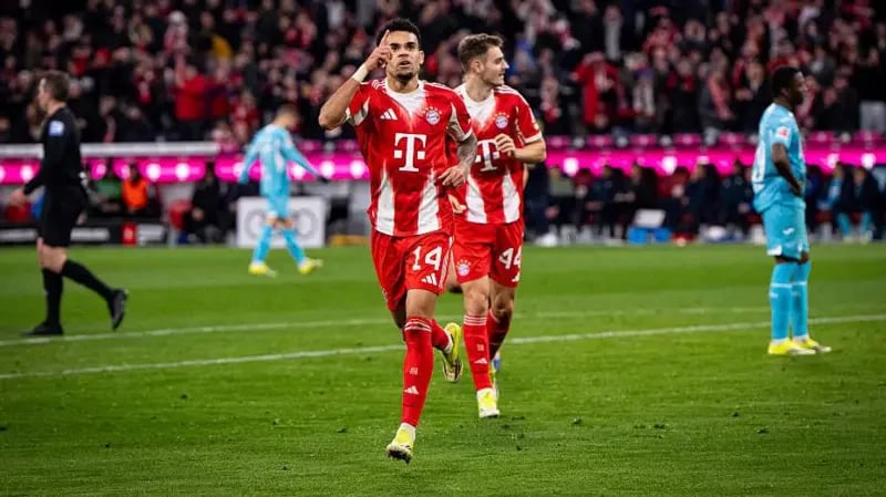 Luis Diaz Nets Hat-Trick as Bayern Munich Thrashes 10-Man Hoffenheim 5-1 in Bundesliga