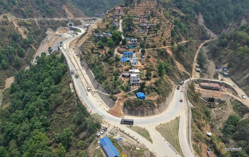 Electric Poles Hamper Upgrading Work on Naubise-Malekhu Road Section