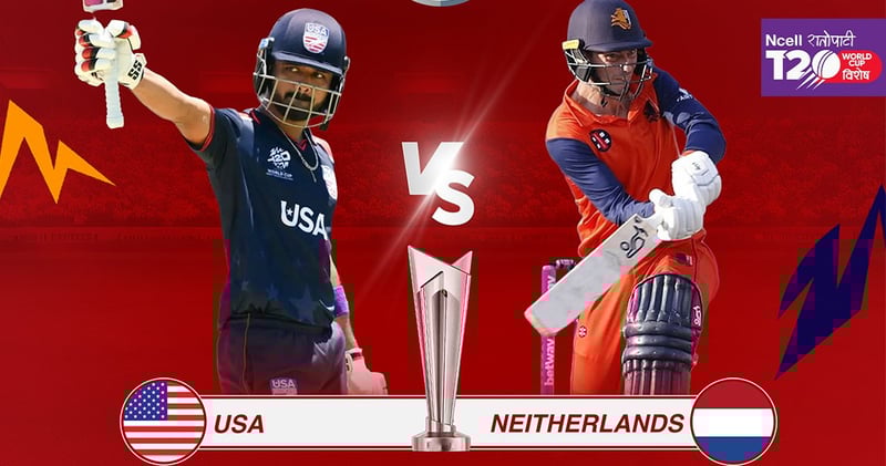ICC T20 World Cup: USA Faces Netherlands in Crucial Group A Clash