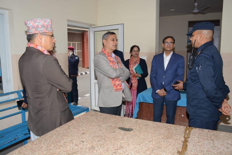 Home Minister Inspects Kathmandu District Police Range Headquarters