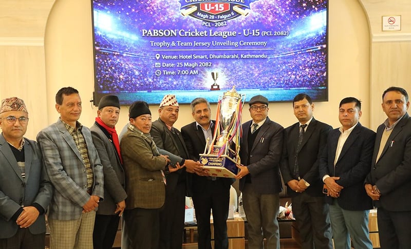 U-15 PABSON Cricket League Trophy Unveiled in Kathmandu