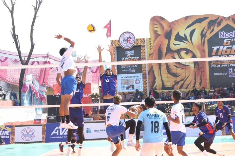 Parbat Volleyball Secures Third Consecutive Victory at 6th Tiger Cup Championship