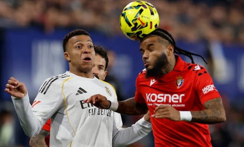 Osasuna Defeats Real Madrid 2-1 in Spanish La Liga Clash