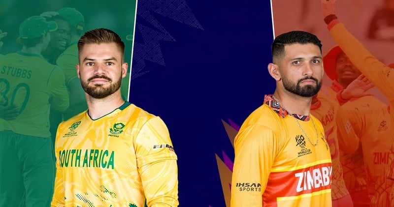 T20 World Cup: South Africa Faces Zimbabwe in Sunday's Match in Delhi