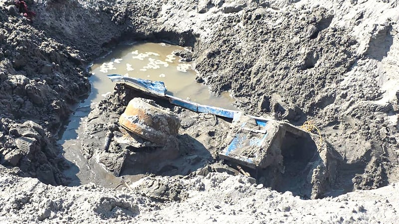 Human Skeleton Discovered in Bus Wreckage Dug Up Near Trishuli River in Tanahun