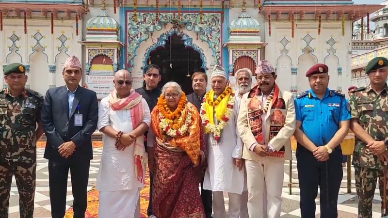 Prime Minister Sushila Karki Visits and Worships at Janaki Temple in Janakpurdham