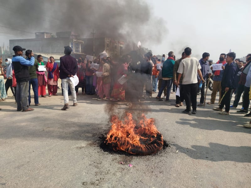 Family Protests in Siraha After Body of 16-Year-Old Girl Goes Missing from Hospital Morgue