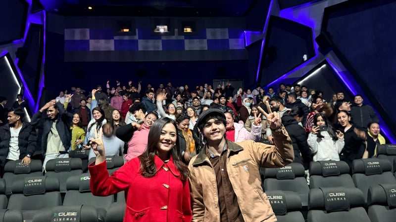 Actors Abhishek Khadka and Aakriti Rajbhandari Engage with Audiences Following 'Kumari' Release