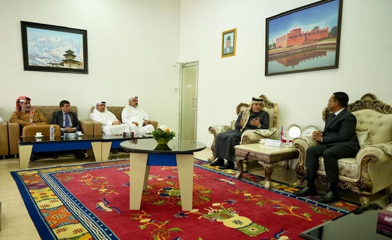 Qatari Delegation Meets Nepal Rastra Bank Governor to Discuss Investment Opportunities