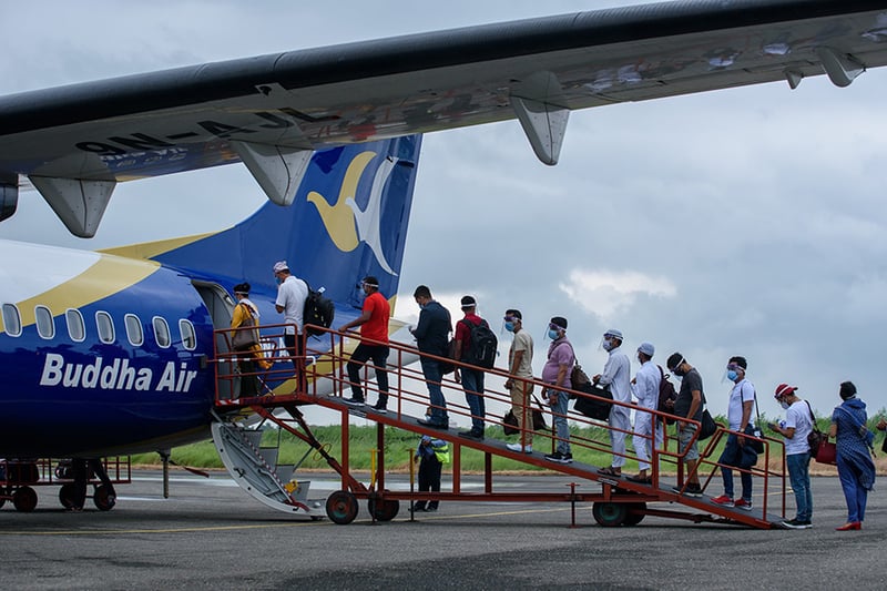 एक महिनामा बुद्धले बोक्यो पौने २ लाख यात्रु, नेपाल एयरलाइन्सले २ हजार