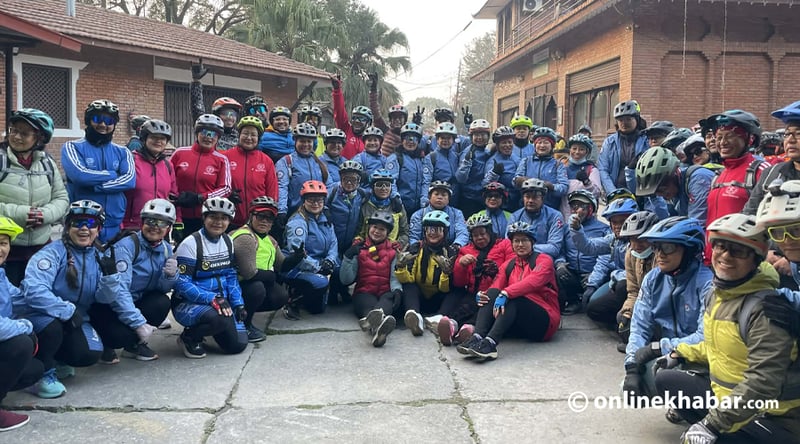क्यान्सर बिरामीको उपचार कोष बनाउन एक महिने ‘साइक्लिङ’