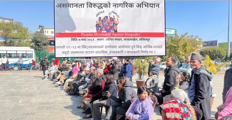 दाभोस बैठकको सुभारम्भमा नागरिक समाजले उठायो असमानताविरुद्ध आवाज