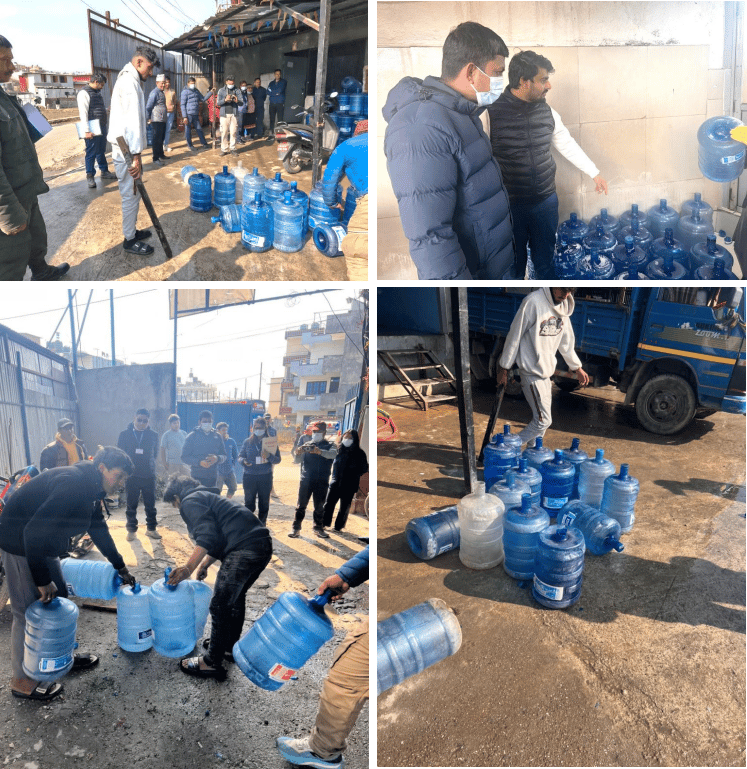 काठमाडौंका पानी उद्योगमा फोहोर र मापदण्ड विपरीत जारको बिगबिगी