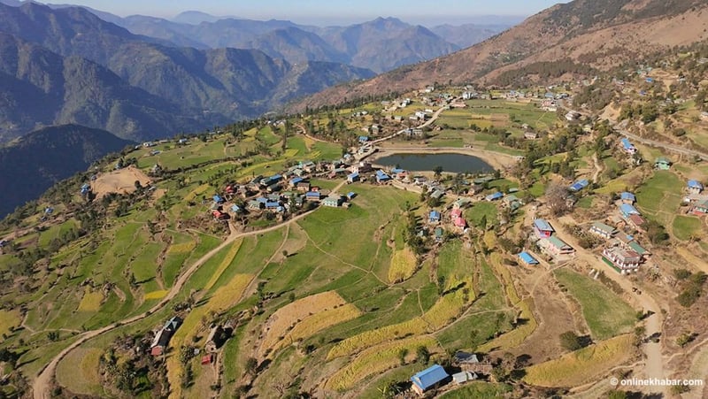 रुकुम पूर्वको मनमोहक साँख गाउँ (तस्वीरहरू)