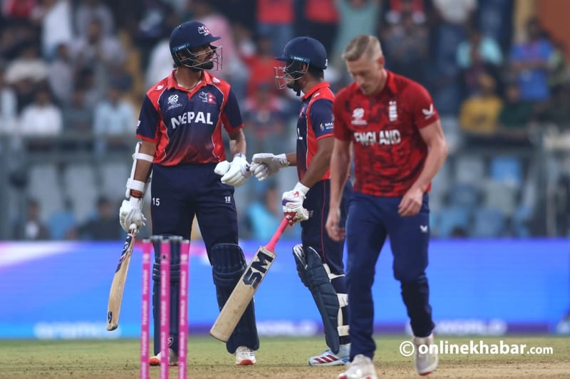 नेपाल इंग्ल्यान्डसँग ४ रनले पराजित