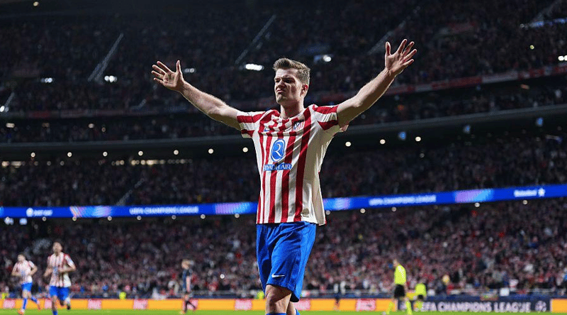 सोर्लोथको ह्याट्रिकमा एट्लेटिको मड्रिड च्याम्पियन्स लिगको अन्तिम १६ मा