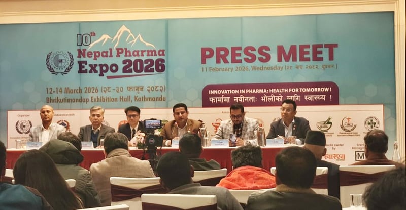 ‘नेपाल फर्मा एक्स्पोको दशौं संस्करण फागुन २८ देखि ३० गतेसम्म काठमाडौंमा हुँदै
