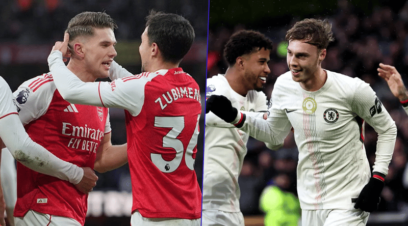 आर्सनललाई ९ अंकको अग्रता, पाल्मरको ह्याट्रिकमा चेल्सीको जित