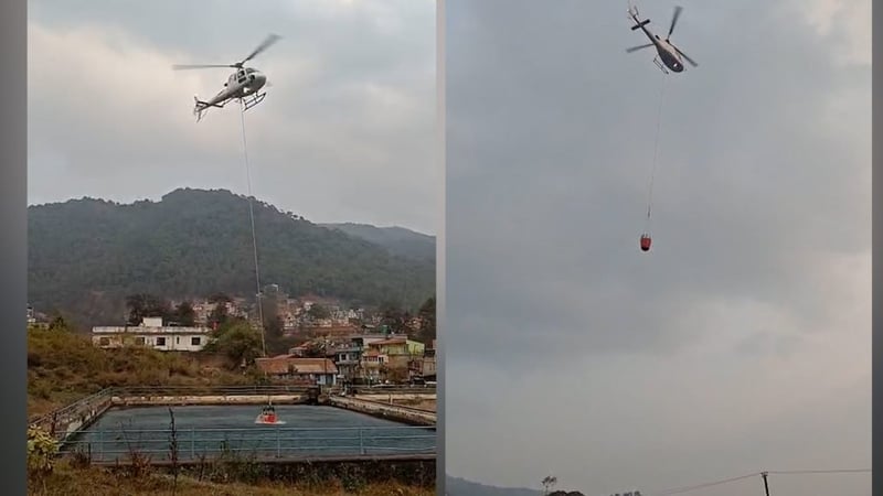 तारेभीरमा लागेको आगो सिम्रिक एयर हेलिकप्टरद्वारा नियन्त्रण