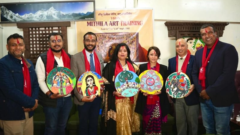 काठमाडौंमा मिथिला चित्रकला तालिम सम्पन्न