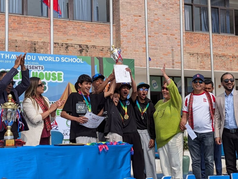 मित्रश्री विद्यालय प्रथम डाइनामिक कप इनलाइन स्केटिङको च्याम्पियन