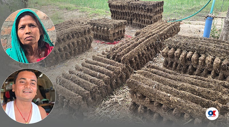 ग्यासको अभाव झेल्दै सहर, मधेशका गाउँमा गोइँठाकै भर