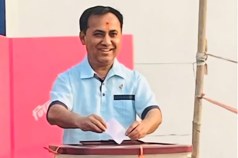 कांग्रेस उपसभापति शर्माले गरे मतदान