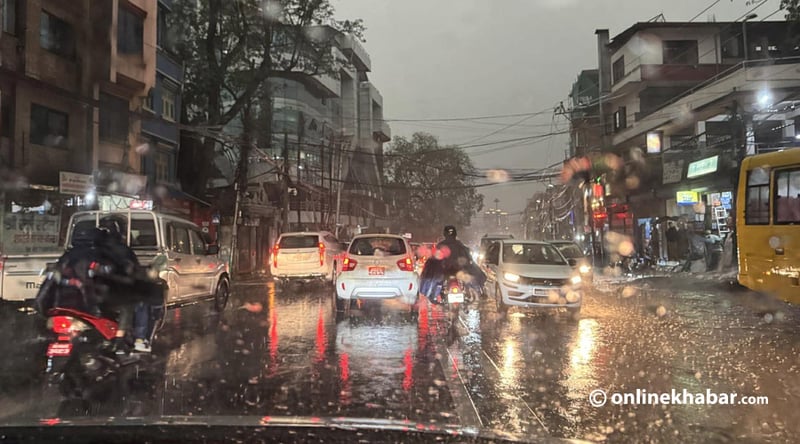 हावाहुरीसहितको वर्षाले काठमाडौं पनि अस्तव्यस्त