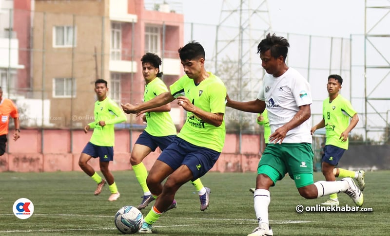 राष्ट्रिय लिग फुटबलमा एनआरटी र लालिगुराँसको बराबरी