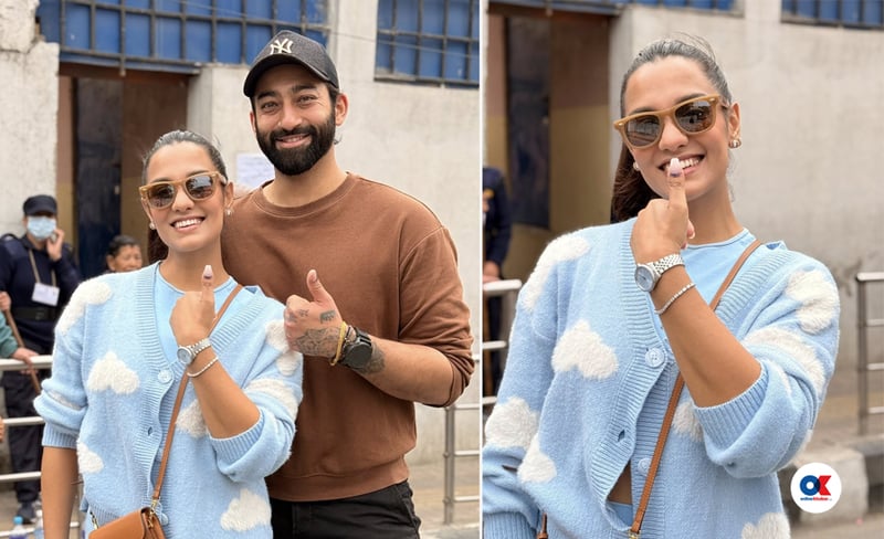 प्रियंका-आयुष्मानले जेनजी शहीदलाई समर्पित गर्दै गरे मतदान