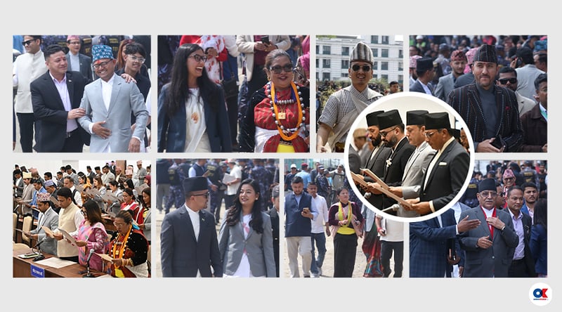 नवनिर्वाचित सांसदको शपथमा जे देखियो…(तस्वीरहरू)