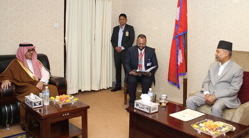 उपराष्ट्रपतिसँग साउदी अरेबियाका राजदूतको शिष्टाचार भेट