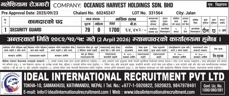 Male : SECURITY GUARD in Malaysia, 79 no