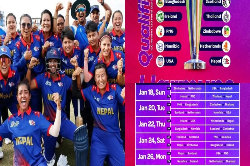 Nepal to face Thailand in inaugural match of Women’s T20 World Cup Qualifiers