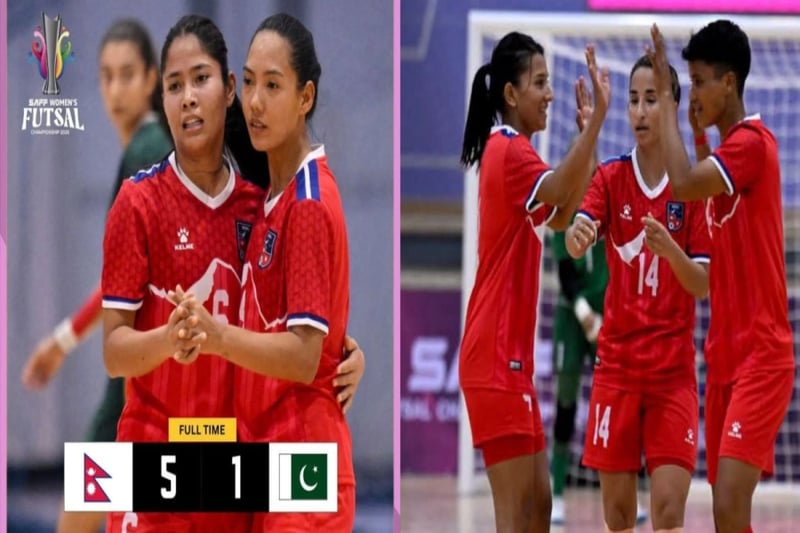 Nepal defeats Pakistan in SAFF Futsal Championship