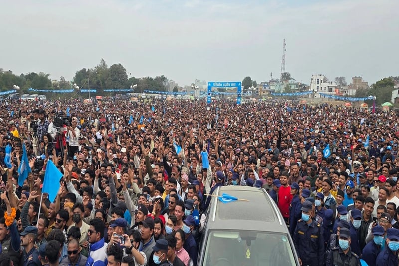 RSP shows strength with huge turnout in Dhangadhi