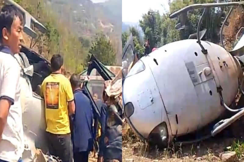 Helicopter crash reported in Khotang, one injured