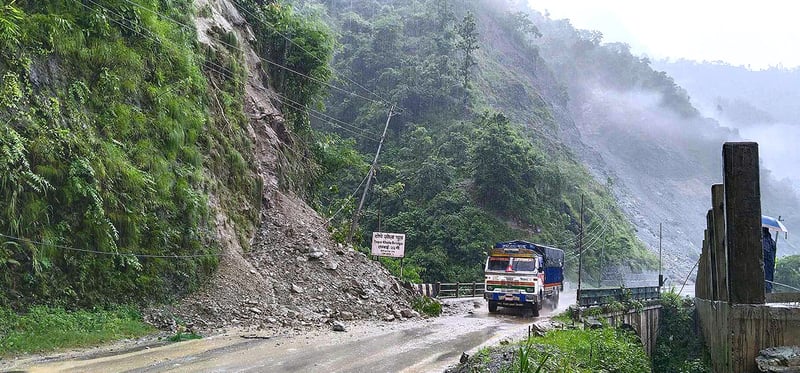 Rain obstructs Butwal-Narayanghat section